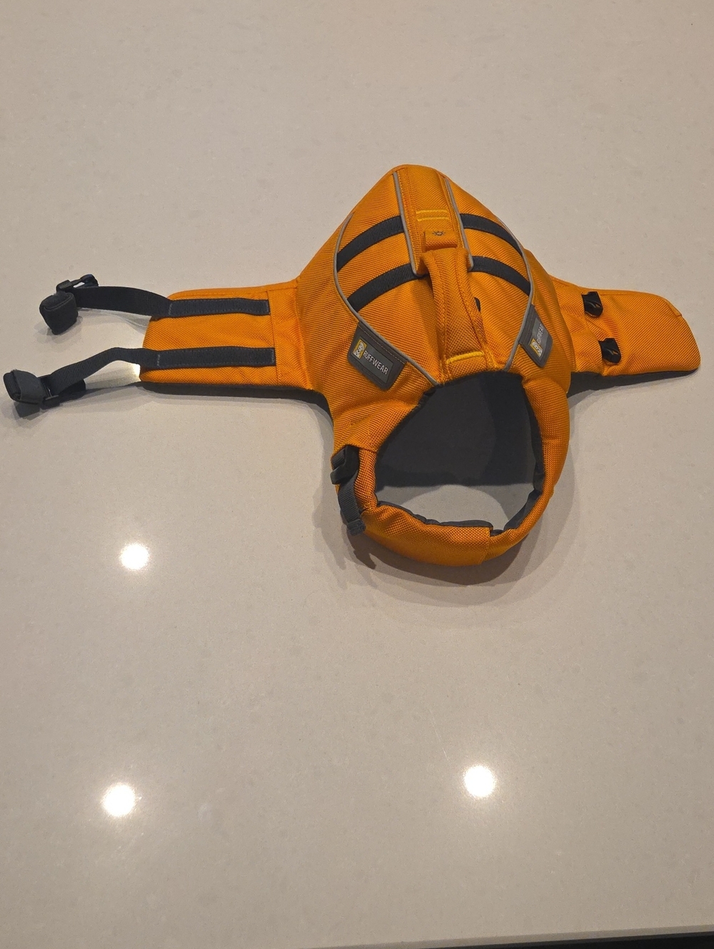 Ruffwear Bright Orange Dog Life Jacket with Black Trim